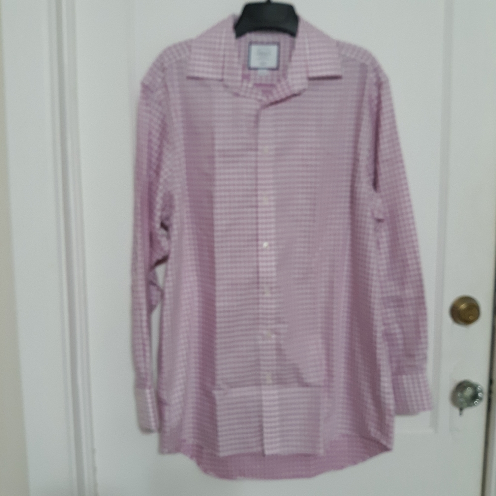 CHARLES TYRWHITT Pink dress shirt 16/33 in…
